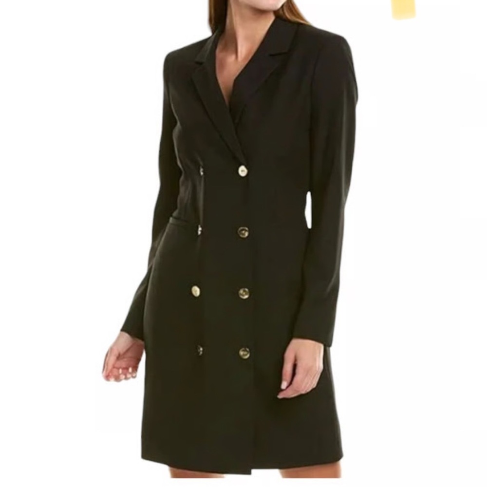 Tahari ASL Black Double Breasted Blazer Dress Workwear